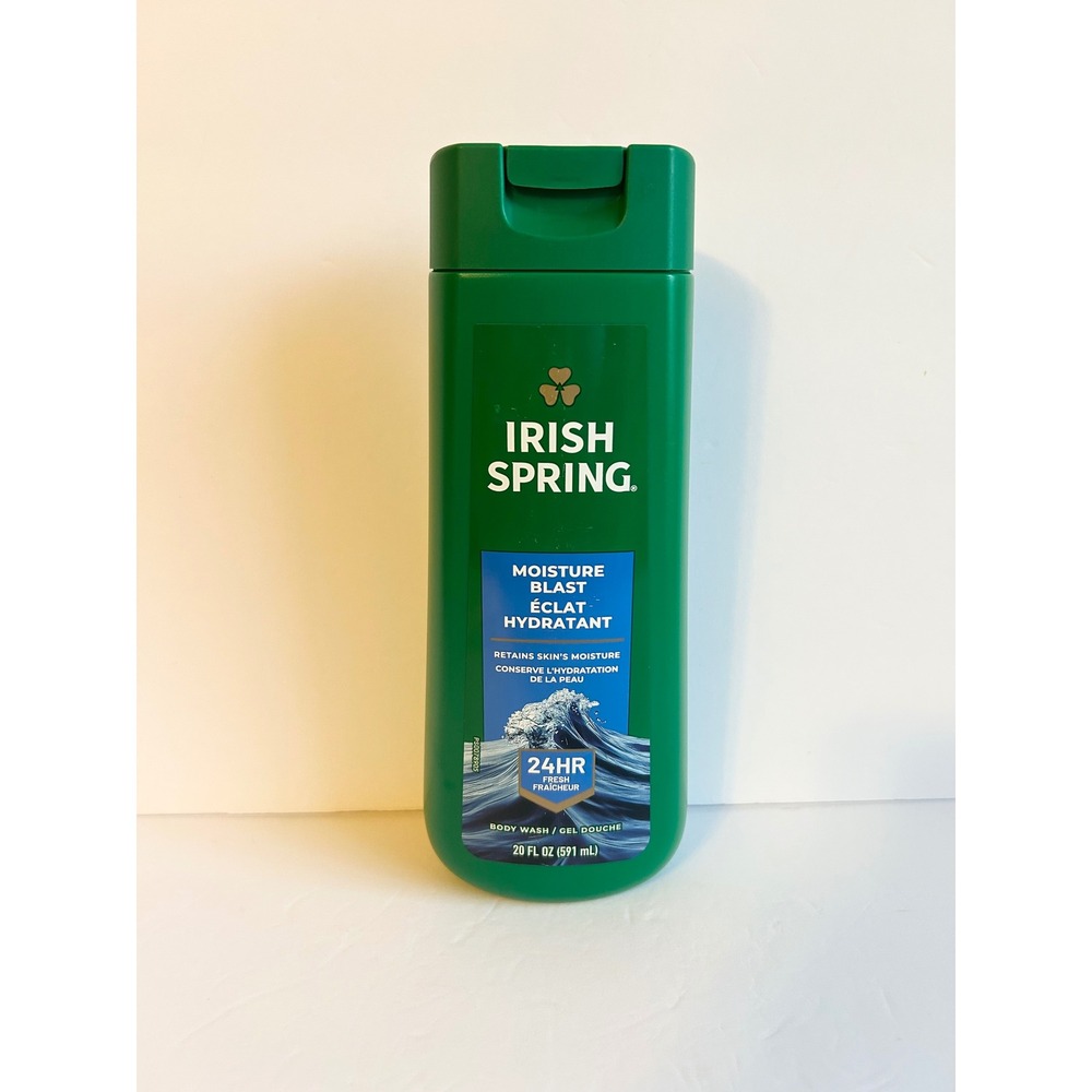 Irish Spring Moisture Blast Body Wash 20 fl oz 24HR Fresh Face and Body Cleanser